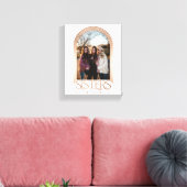 Moderne elegante Arch Frame Sisters Foto Keepake Leinwanddruck (Insitu (Wohnzimmer))