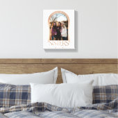 Moderne elegante Arch Frame Sisters Foto Keepake Leinwanddruck (Insitu (Schlafzimmer))