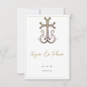 Moderne, elegante armenische Crossehe RSVP Karte (Vorderseite)