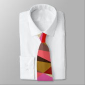 Moderne Elegante Art Deco Geometrische Hochzeit Krawatte (Gebunden)