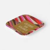 Moderne Elegante Art Deco Geometrische Hochzeit Pappteller (Gewinkelt)