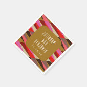 Moderne Elegante Art Deco Geometrische Hochzeit Serviette (Ecke)