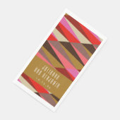 Moderne Elegante Art Deco Geometrische Hochzeit Serviette (Ecke)