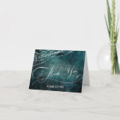 Moderne Elegante Art & Lights Aquamariner, knarrer Dankeskarte (Vorderseite)