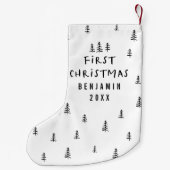 moderne, elegante Baby First Weihnachten Kleiner Weihnachtsstrumpf (Rückseite)