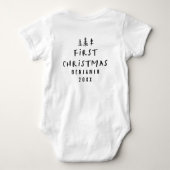 moderne, elegante Baby First Weihnachten Strampler (Rückseite)