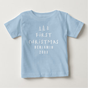 moderne, elegante Baby First Weihnachten T-shirt