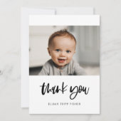 Moderne, elegante Babydusche dank Karte (Vorderseite)