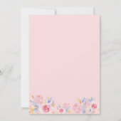 Moderne Elegante Babydusche Einladungen Mädchen (Rückseite)