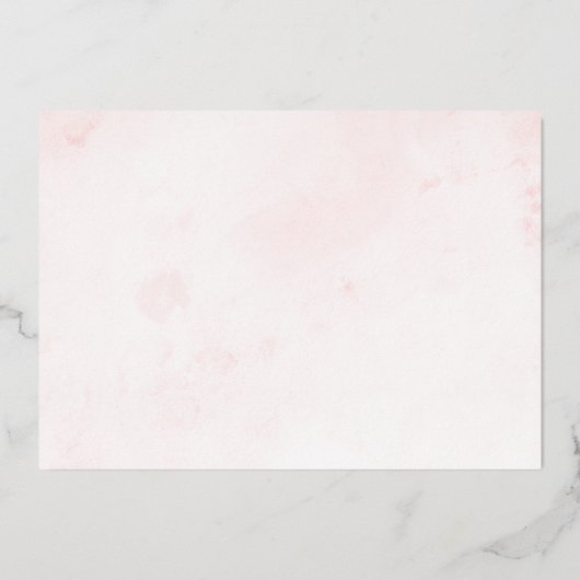 moderne, elegante Babydusche Folieneinladung (Rückseite)