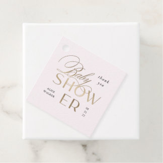 moderne, elegante Babydusche Geschenkanhänger