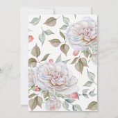 Moderne elegante Babydusche | Zarter Rücken Einladung (Rückseite)