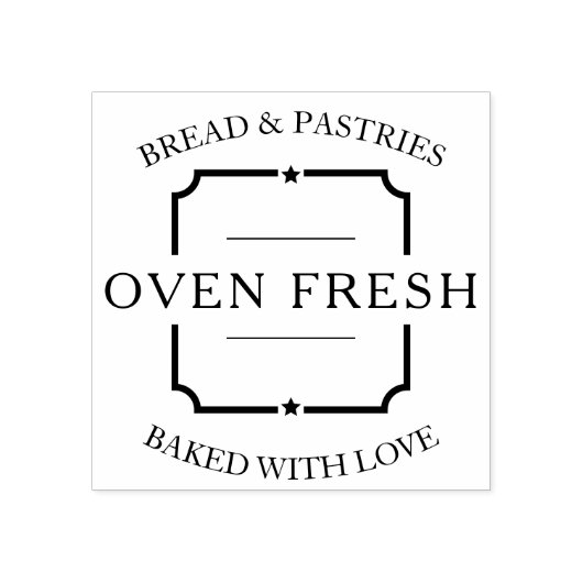 Moderne elegante Bäckerei Zuhause Living Gummistempel (Prägung)