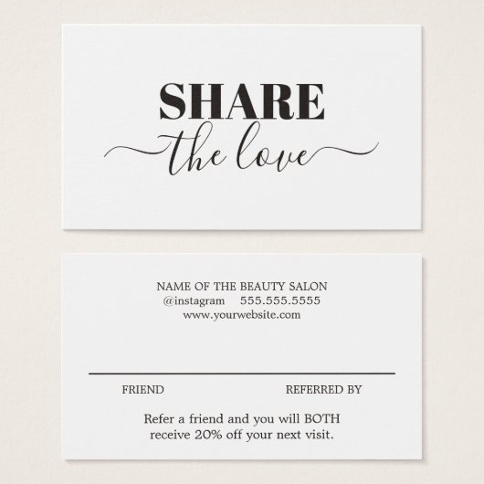 Moderne Elegante Beauty Salon Referenz (Vorne & Hinten)