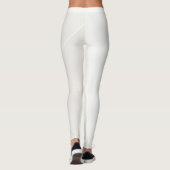 Moderne elegante beige Brownweiße Pastellfarben Leggings (Rückseite)