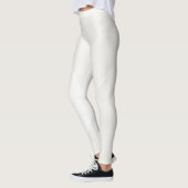 Moderne elegante beige Brownweiße Pastellfarben Leggings (Links)