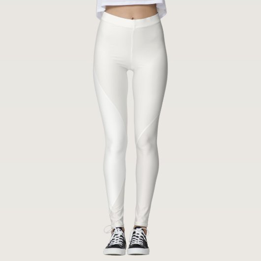 Moderne elegante beige Brownweiße Pastellfarben Leggings (Vorderseite)