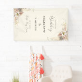 Moderne, elegante, beige Hochzeit Banner (Insitu)