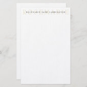 Moderne Elegante Beige Personalisiert Stationery Briefpapier (Vorne/Hinten)
