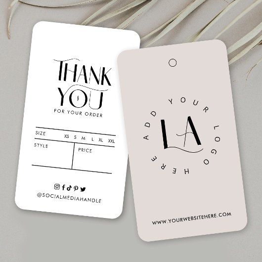 Moderne elegante Bekleidungspreise-Labels Logo-Hän