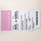 Moderne elegante benutzerdefinierte Braut-Boarding Strandtuch (Vorderseite)