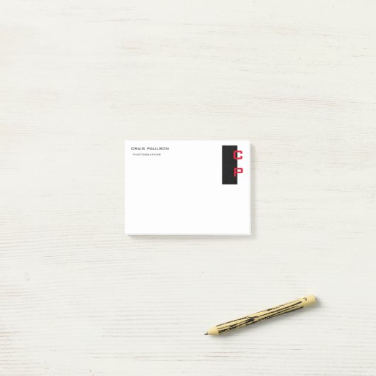 Moderne Elegante Beruflich einfach Post-it Klebezettel (Auf Schreibtisch)