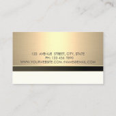 Moderne Elegante Beruflich, Glitzer Streifen Visitenkarte (Rückseite)