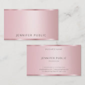 Moderne elegante Beruflich Template Rose Gold Visitenkarte (Vorne/Hinten)