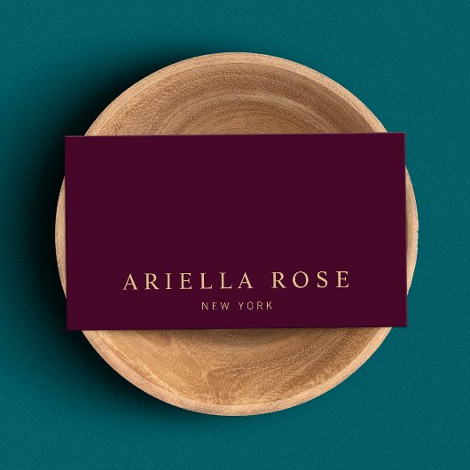 Moderne elegante Berufliche Burgunder Weinkultur Visitenkarte