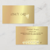 Moderne Elegante Berufliche, einfache Goldene Herz Treuekarte (Vorne/Hinten)