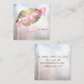 Moderne Elegante Berufliche Glitzer Lippen, Schere Quadratische Visitenkarte (Vorne/Hinten)