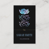 Moderne elegante Berufliche, goldene Lotus-Blume Visitenkarte (Vorderseite)