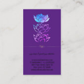 Moderne elegante Berufliche, goldene Lotus-Blume Visitenkarte (Rückseite)