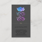 Moderne elegante Berufliche, goldene Lotus-Blume Visitenkarte (Rückseite)