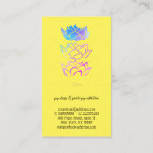 Moderne elegante Berufliche, goldene Lotus-Blume Visitenkarte (Rückseite)