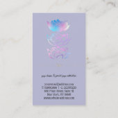 Moderne elegante Berufliche, goldene Lotus-Blume Visitenkarte (Rückseite)