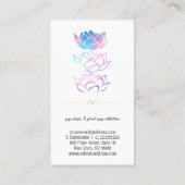 Moderne elegante Berufliche, goldene Lotus-Blume Visitenkarte (Rückseite)