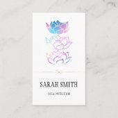 Moderne elegante Berufliche, goldene Lotus-Blume Visitenkarte (Vorderseite)