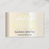 Moderne elegante Berufliche, goldene Lotus-Blume Visitenkarte (Vorderseite)