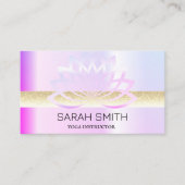 Moderne elegante Berufliche, goldene Lotus-Blume Visitenkarte (Vorderseite)