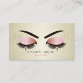 Moderne, elegante Berufliche Imitate Lashes Visitenkarte (Vorderseite)