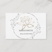 Moderne Elegante Berufliche Lotus Blume Business Visitenkarte (Vorderseite)