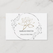 Moderne Elegante Berufliche Lotus Blume Visitenkarte (Vorderseite)