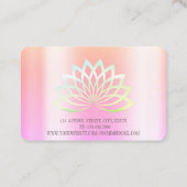 Moderne elegante Berufliche Lotus-Blume Visitenkarte (Rückseite)