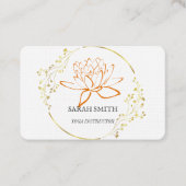 Moderne Elegante Berufliche Lotus-Blume Visitenkarte (Vorderseite)