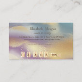 Moderne elegante Berufliche Macaroons farbenfroh Treuekarte (Rückseite)