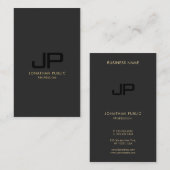 Moderne elegante Berufliche Monogramm-Vorlage Visitenkarte (Vorne/Hinten)