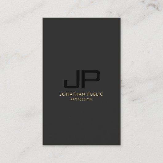 Moderne elegante Berufliche Monogramm-Vorlage Visitenkarte (Vorderseite)