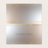 Moderne elegante berufliche schlichte Luxusprämie Visitenkarten (Außenseite Aufgefaltet)