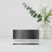 Moderne Elegante Berufliche Silber Einfach Schlich Visitenkarte (Stehend Vorderseite)